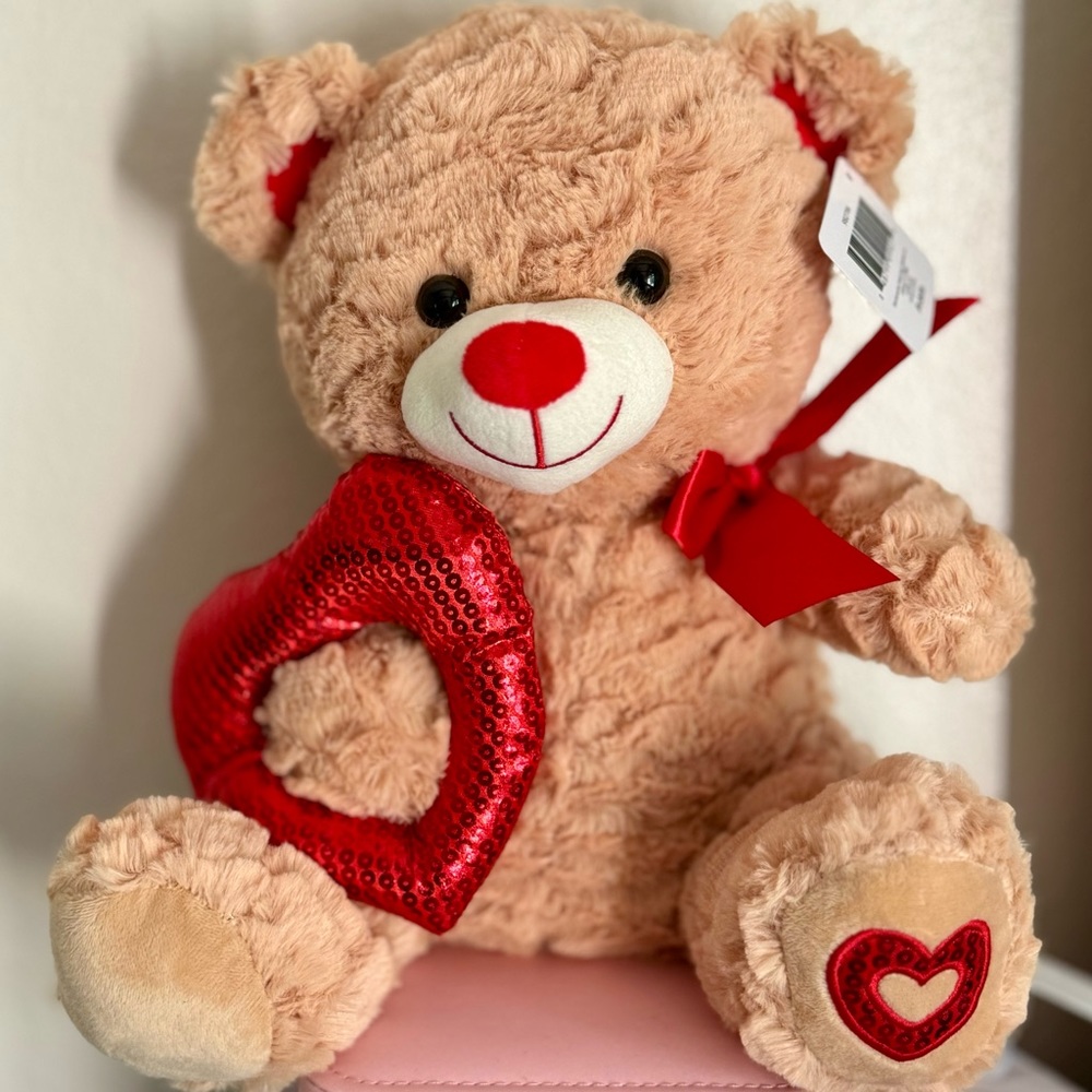 Bear with heart. Cute teddy bear. Can be gifted to your loved one!